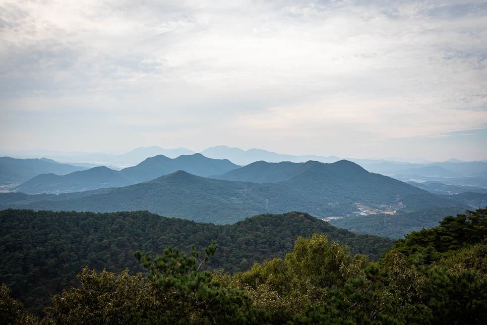 설산에서 바라보는 조망 