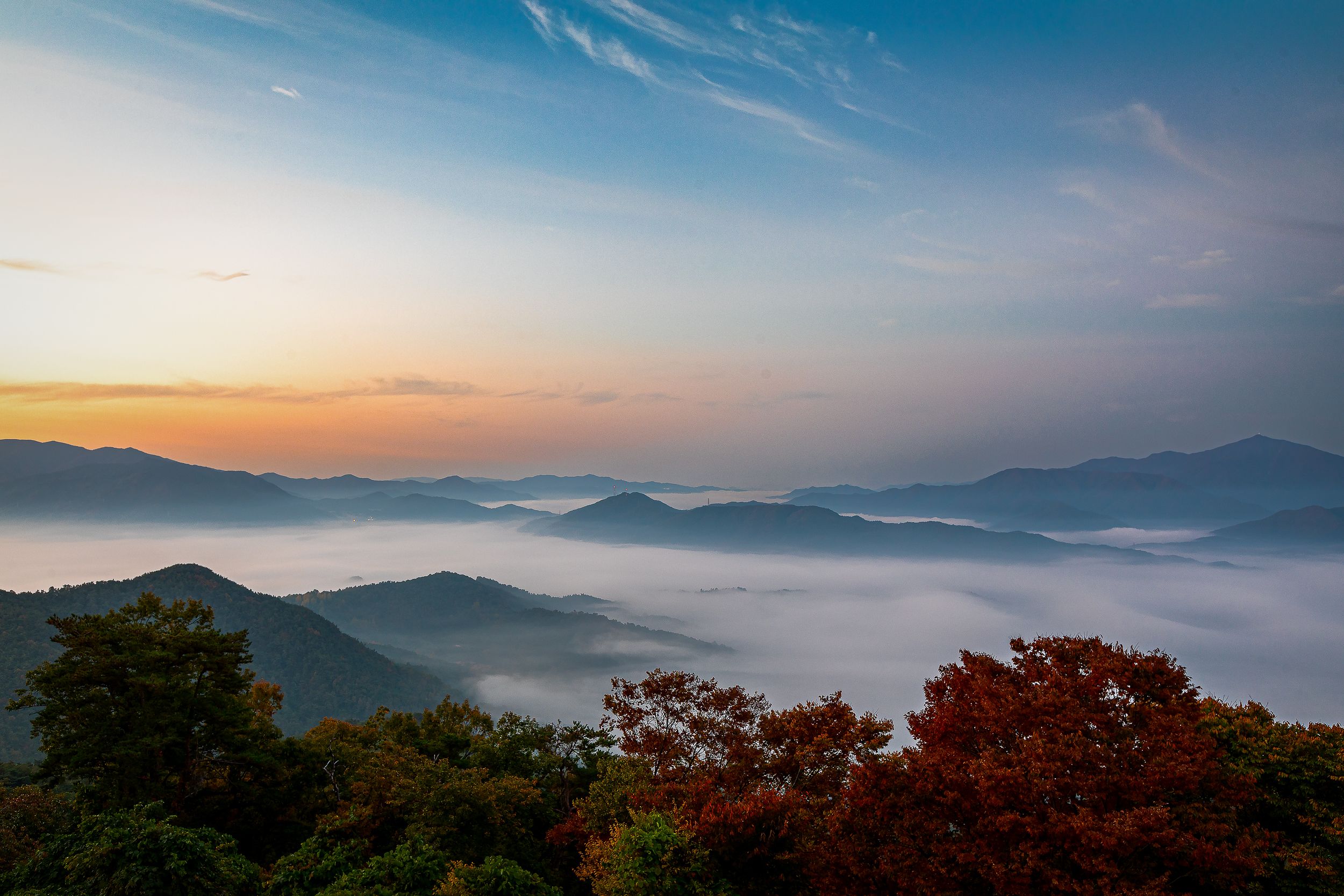 아미산 명상길 운해