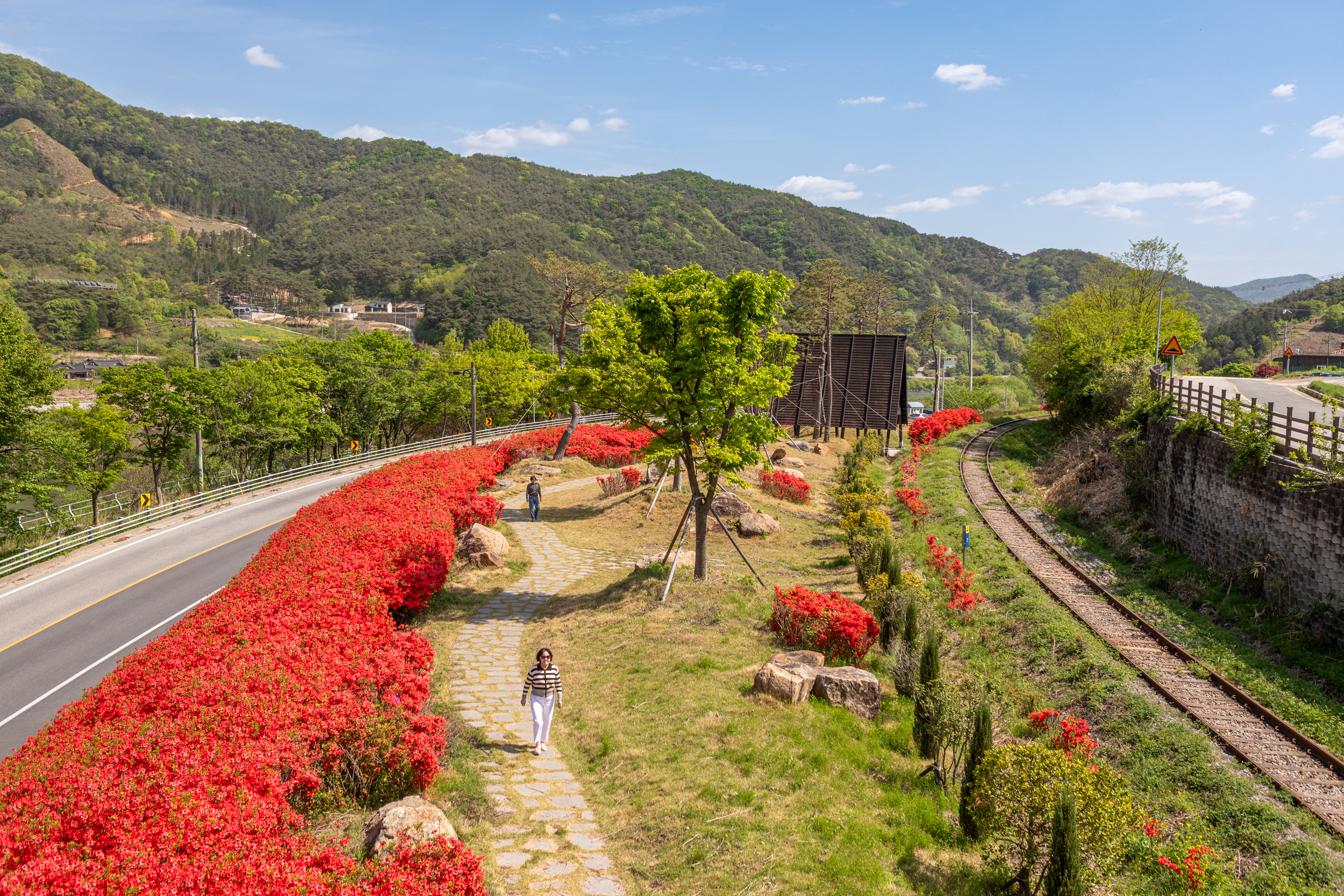 섬진강 쌈지공원 풍경 